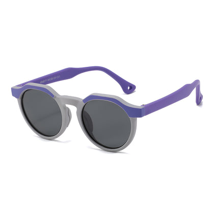 Occhiali da Sole Bambini Techsuit 601, Polarizzati, Protezione UV, Viola Grigio
