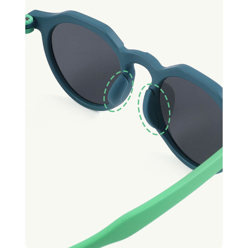 Occhiali da Sole per Bambini Techsuit 601, Polarizzati, Protezione UV, Verde Blu