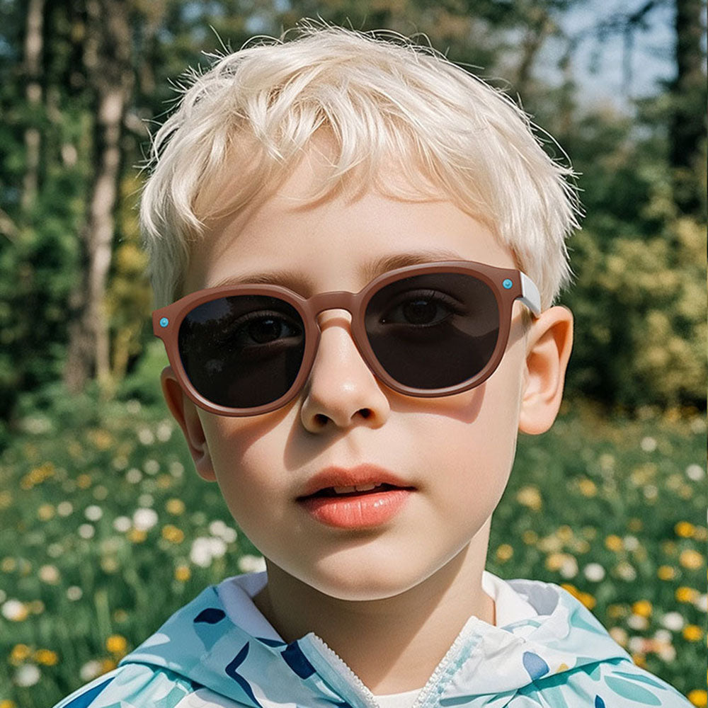 Occhiali da Sole per Bambini Techsuit 616, Polarizzati, Protezione UV, Blu Gialli