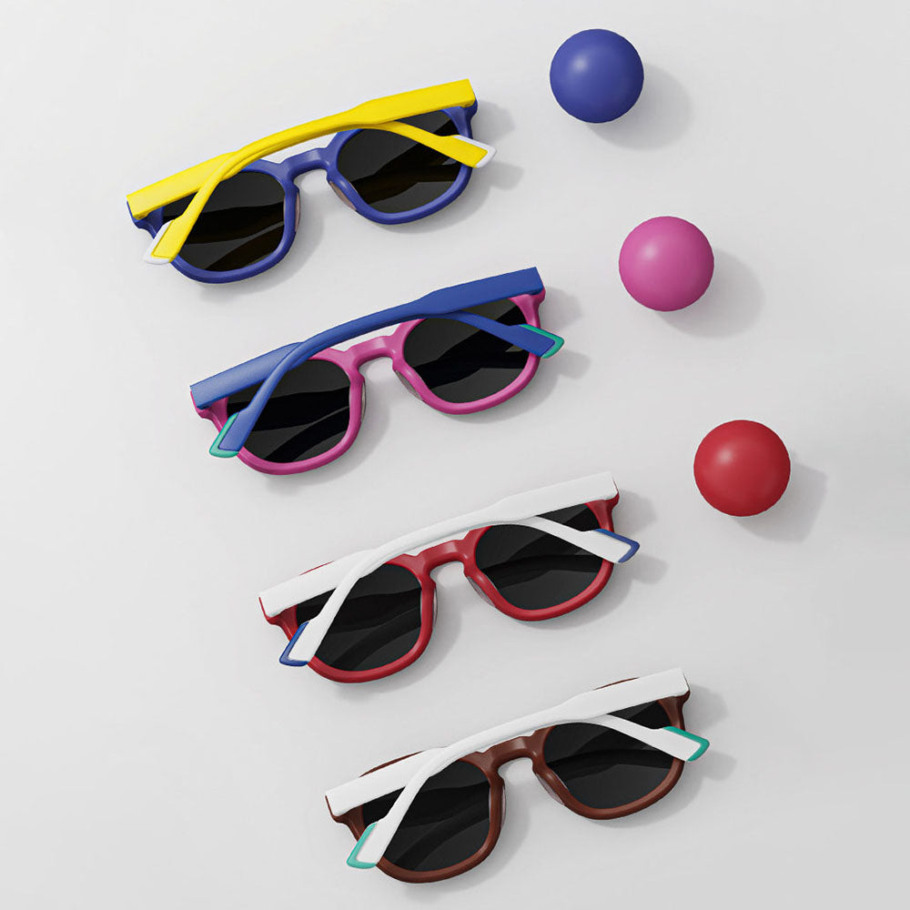 Occhiali da Sole per Bambini Techsuit 616, Polarizzati, Protezione UV, Blu Gialli