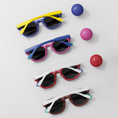 Occhiali da Sole per Bambini Techsuit 616, Polarizzati, Protezione UV, Blu Gialli