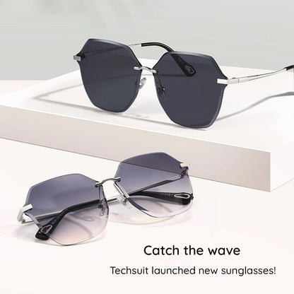Occhiali da Sole Donna Techsuit 8195, Neri Argento