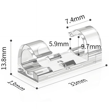 Organizzatore Cavi CableCreation CT1001, Set 50 pezzi, Trasparente