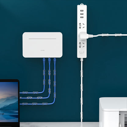 Organizzatore Cavi CableCreation CT1001, Set 50 pezzi, Trasparente