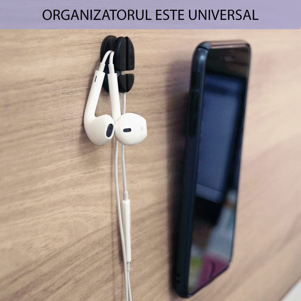 Organizzatore Cavi Ringke, Set 6 pezzi, Nero