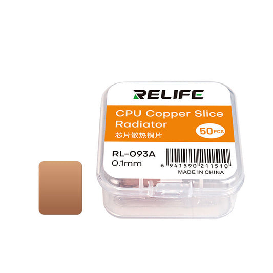 Pad Termoconduttore Relife RL-093A, 0.1mm, Set 50 pezzi