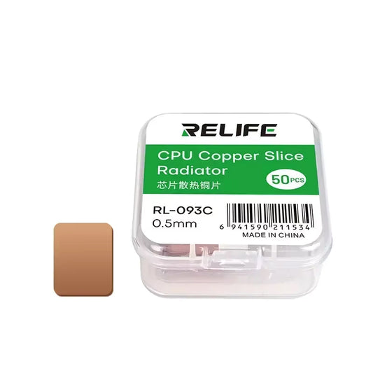 Pad Termoconduttore Relife RL-093C, 0,5 mm, Set 50 pezzi