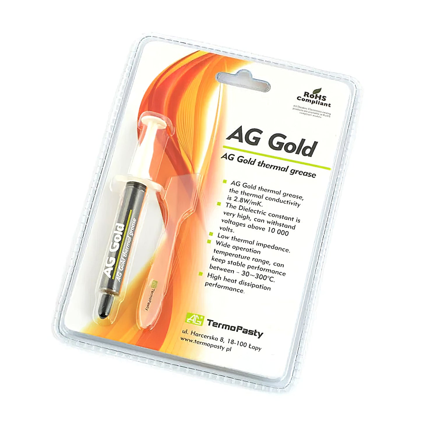 Pasta termoconduttiva Termopasty AG Gold, siringa, 3g