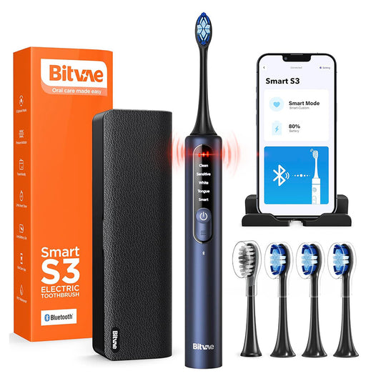 Spazzolino Elettrico Bitvae S3 Smart, Blu Navy