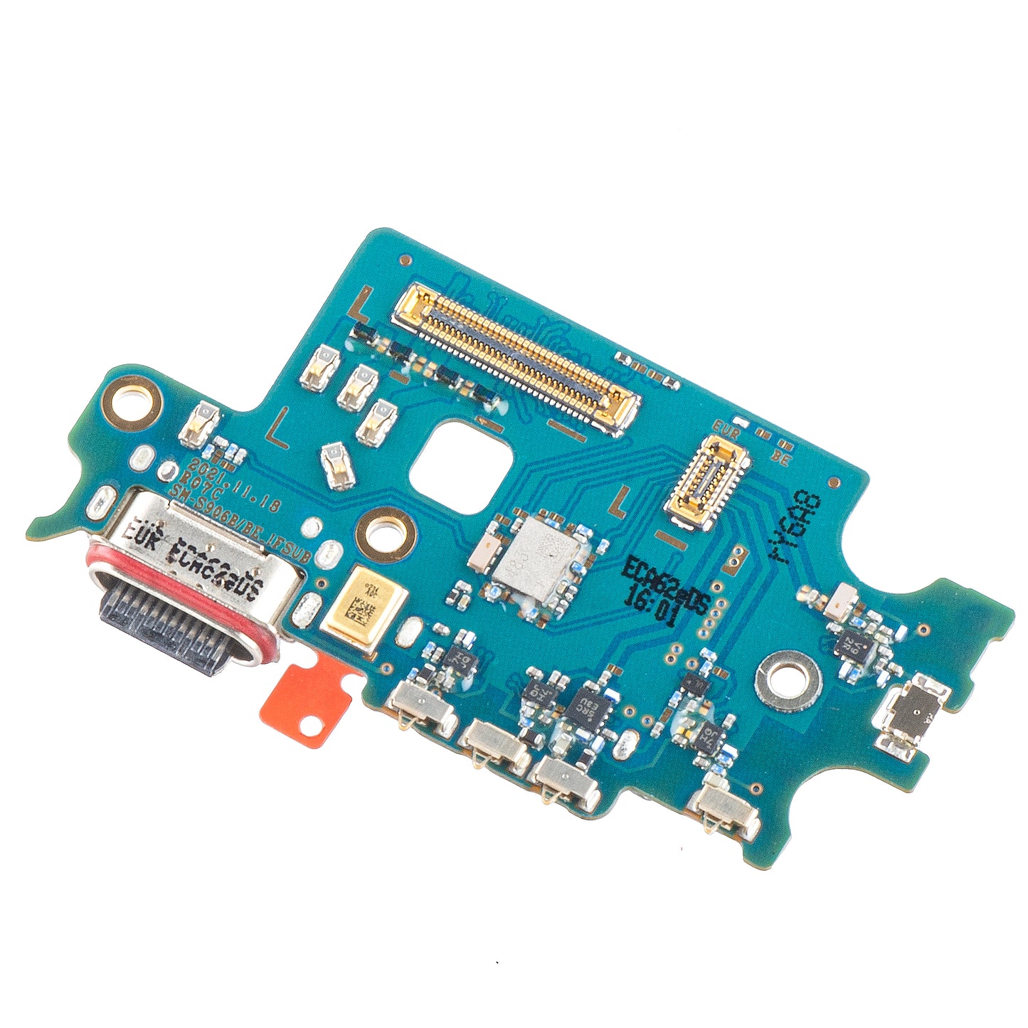 Scheda con connettore di ricarica - Microfono - Modulo lettore SIM Samsung Galaxy S22+ 5G S906, Service Pack GH96-14805A 