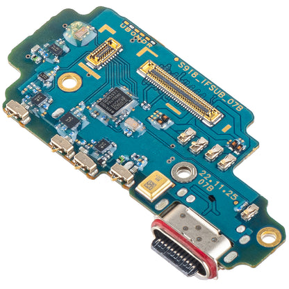 Scheda con Connettore di Ricarica - Microfono - Modulo Lettore SIM Samsung Galaxy S23 Ultra S918