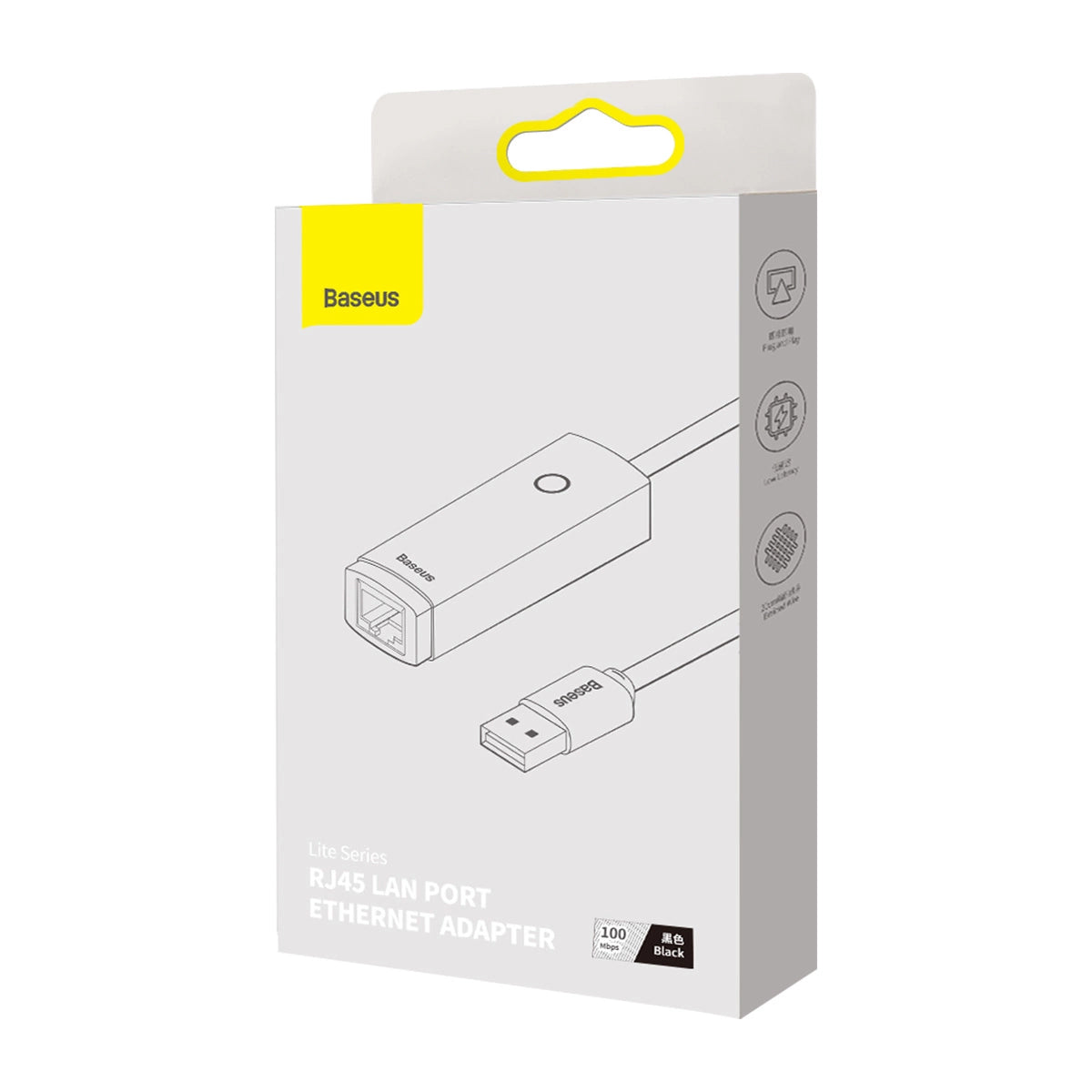 Scheda di Rete Baseus Lite, RJ45, USB, Nero WKQX000001
