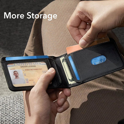 ESR Classic Geo Carbon Wallet with Find My function and RFID Protection, Black