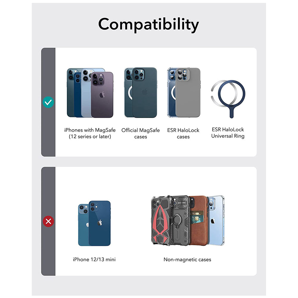 Portafoglio Magsafe, ESR, Carbonio, Nero