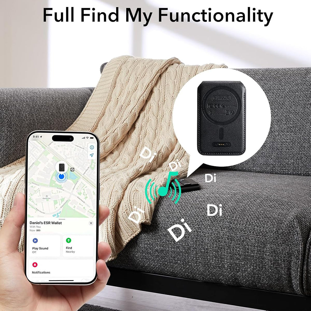 Portafoglio MagSafe, ESR, Findy my Wallet, Nero