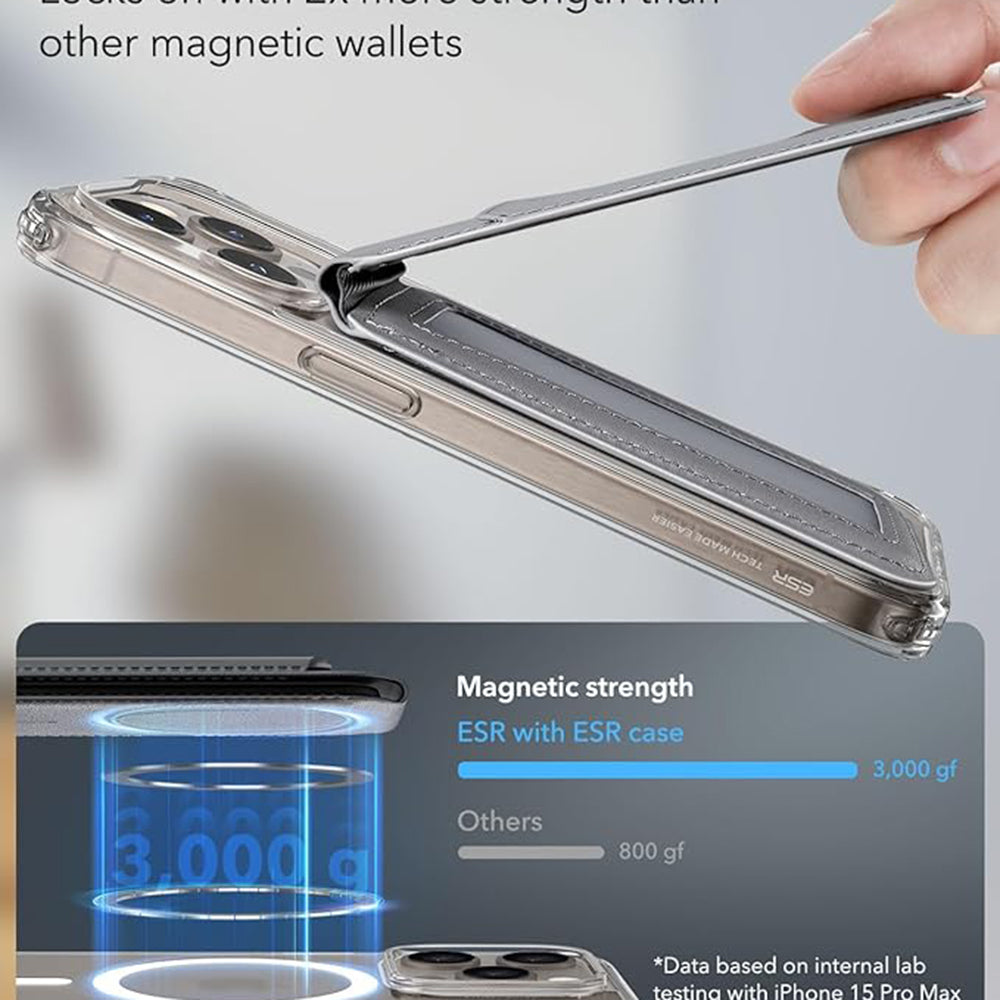 Portafoglio Magsafe, ESR, Grigio