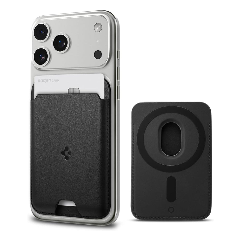 Portafoglio MagSafe, Spigen, Valentinus MagFit 2 Carte, Nero AMP02284