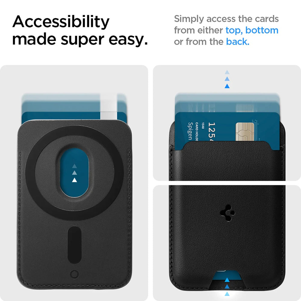 Portafoglio MagSafe, Spigen, Valentinus MagFit 2 Carte, Nero AMP02284