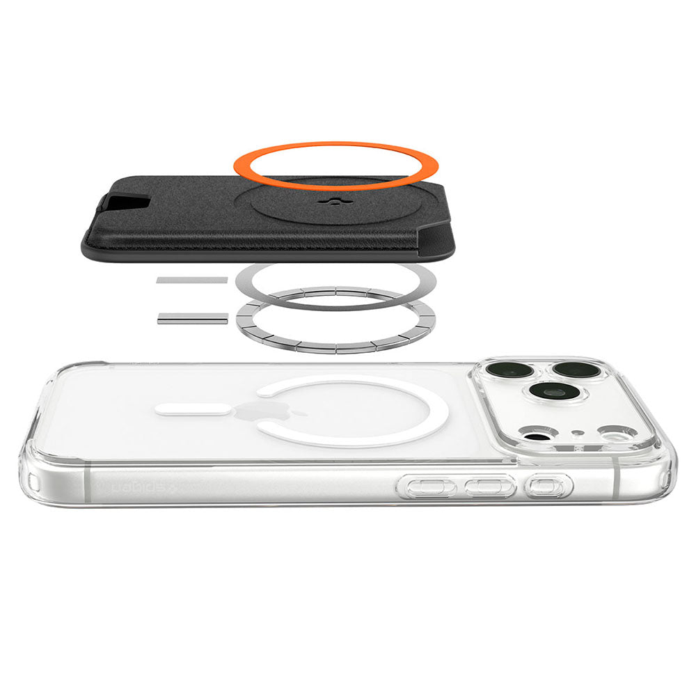 Portafoglio MagSafe, Spigen, Valentinus MagFit+, Nero AFA11336