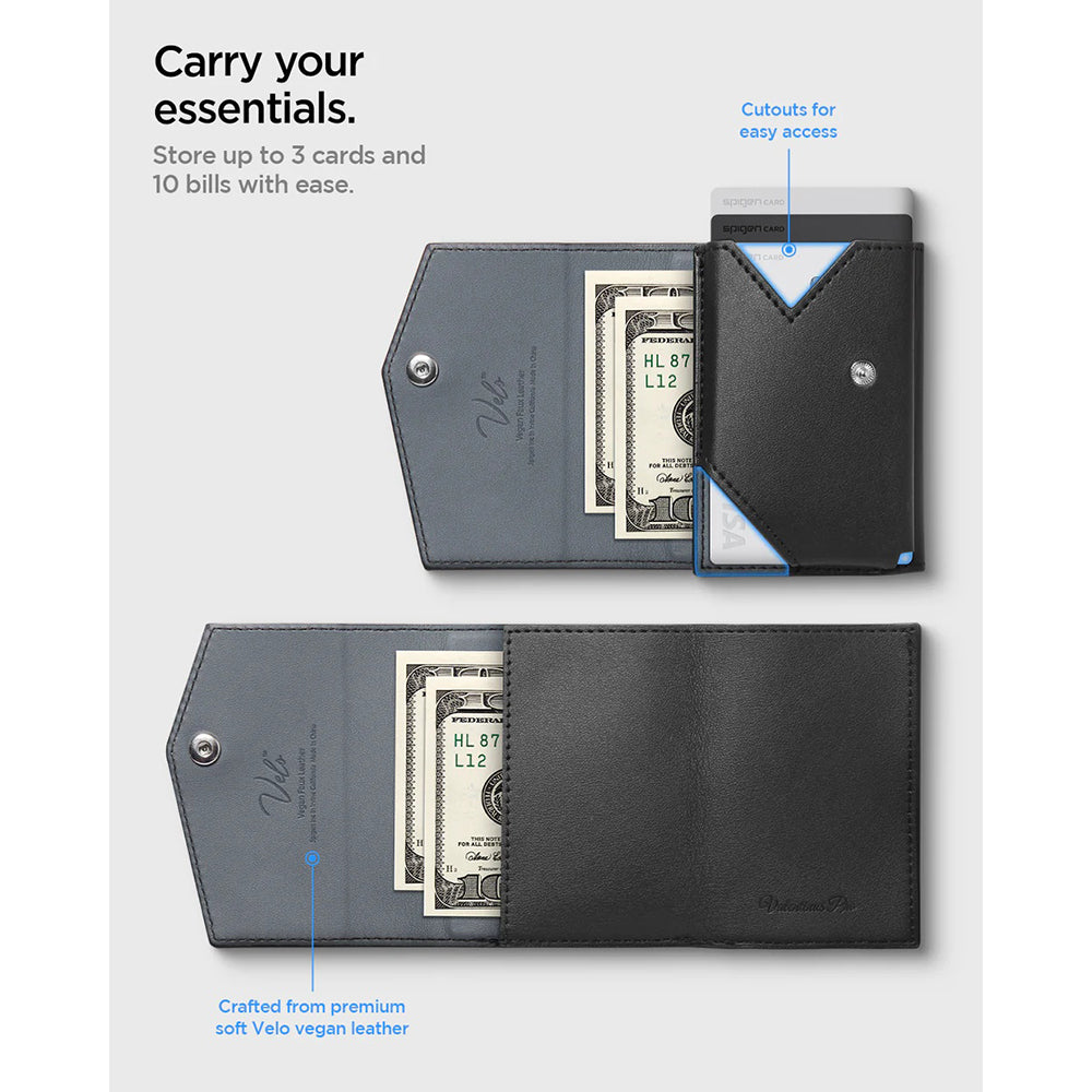 Portafoglio Magsafe, Spigen, Valentinus Pro, Nero AFA09442