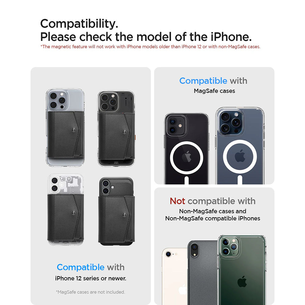 Portafoglio Magsafe, Spigen, Valentinus Pro, Nero AFA09442