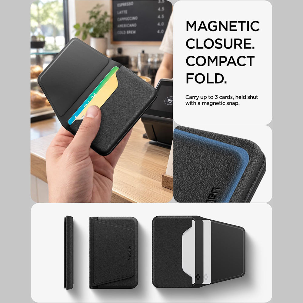 Portafoglio MagSafe, Spigen, Valentinus S-2 3 Cards, Nero AFA11978