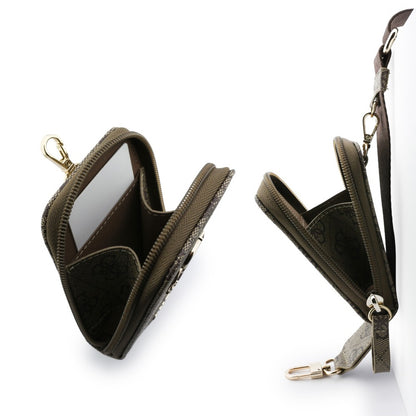 Portafoglio e Laccetto per Telefono Guess 4G Metal Logo, Marrone