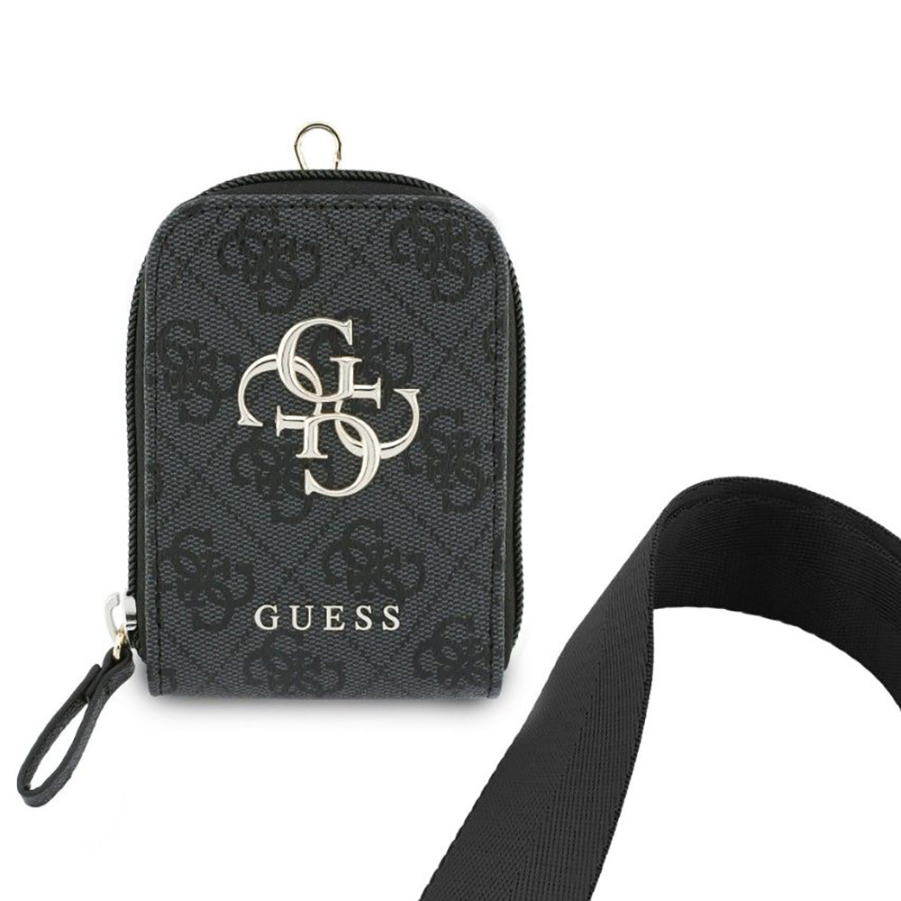 Portafoglio e Laccetto per Telefono Guess 4G Metal Logo, Nero