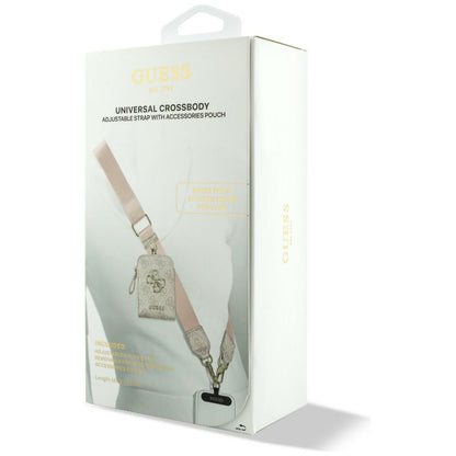 Guess 4G Metal Logo Wallet and Phone Lanyard, Pink