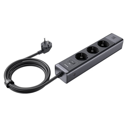 Prolunga McDodo CH-0620, 3 x Schuko - 1 x USB-A - 2 x USB-C, Nero