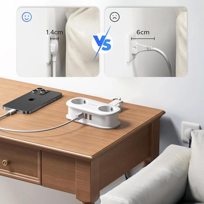 Prolunga Orico APP, 2 x Schuko - 2 x USB-A - 1 x USB-C, Bianco