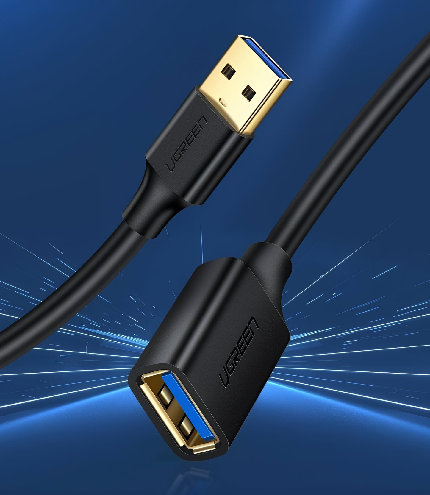 Prolunga USB 3.0 UGREEN US129, 2m, Nero