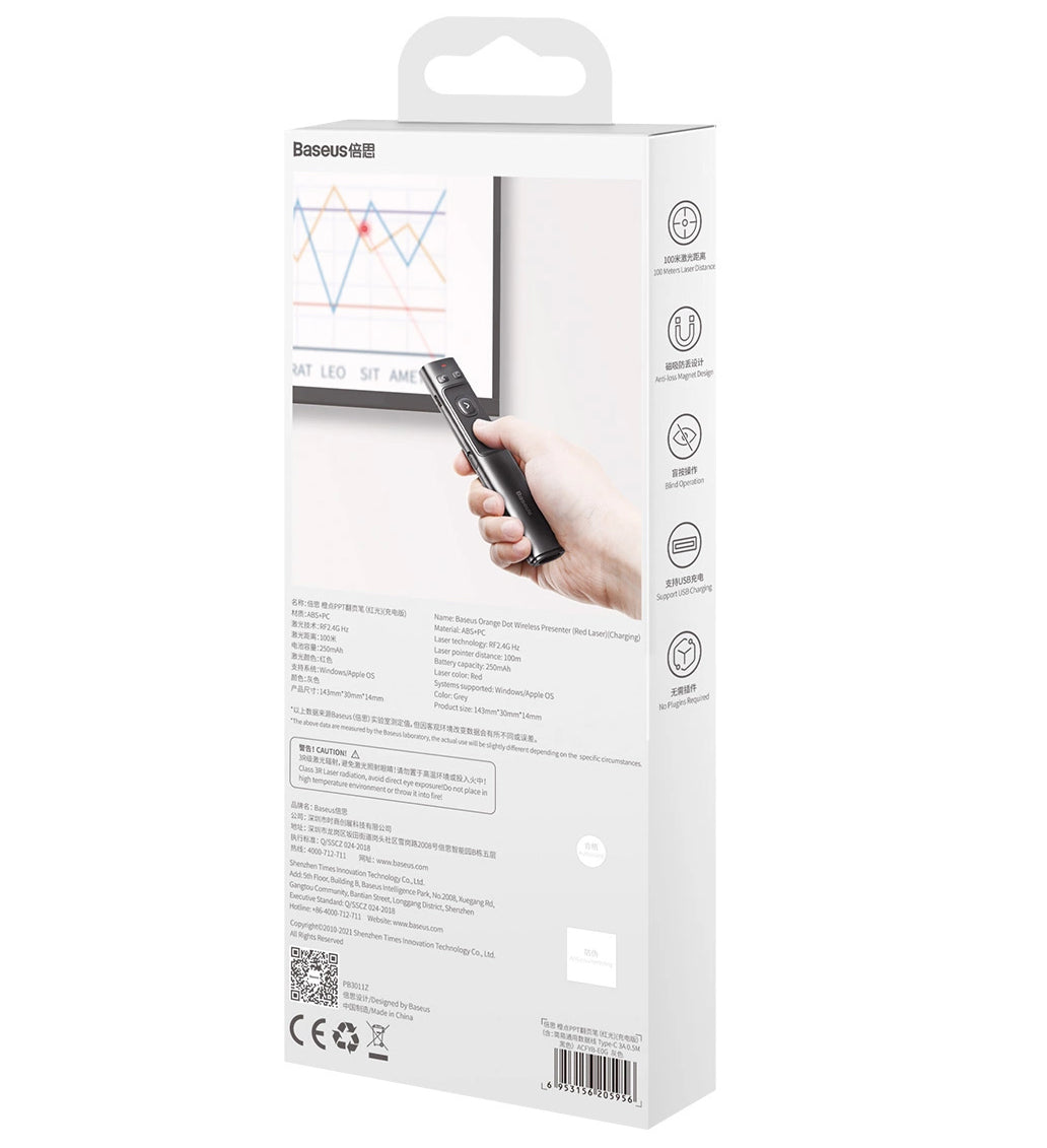Presenter Wireless Baseus Orange Dot, Grigio ACFYB-0G