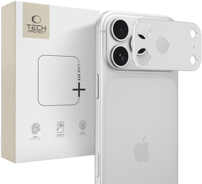 Tech-Protect Camalloy Fit+ Rear Camera Protection Frame for Apple iPhone 18 Pro Max, Aluminum, Silver
