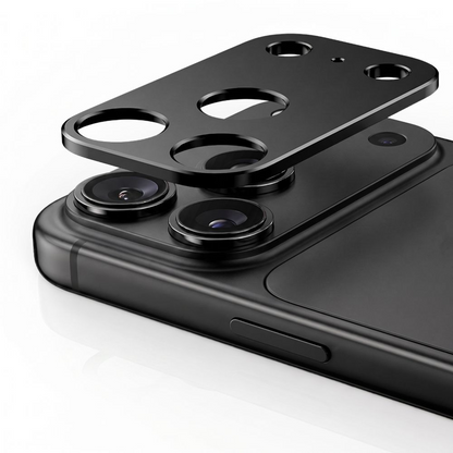 Cornice protettiva per fotocamera posteriore Tech-Protect Camalloy Fit+ per Apple iPhone 18 Pro, Alluminio, Nera