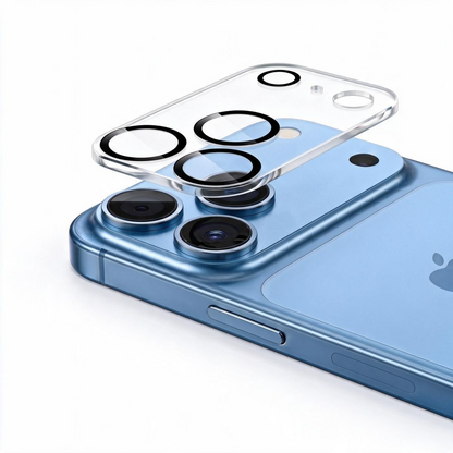 Cornice protettiva per fotocamera posteriore Tech-Protect Cam Fit+ per Apple iPhone 18 Pro, vetro temperato, trasparente