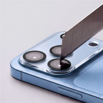 Cornice protettiva per fotocamera posteriore Tech-Protect Cam Fit+ per Apple iPhone 18 Pro, vetro temperato, trasparente