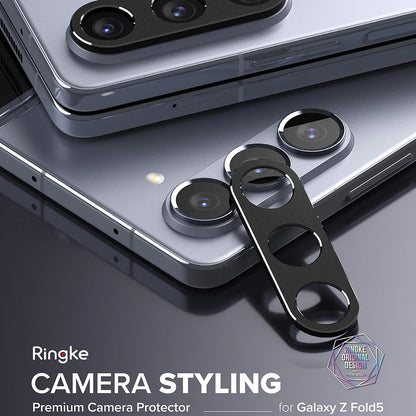 Ringke Styling Rear Camera Protection Frame for Samsung Galaxy Z Fold5 F946, Aluminum, Black