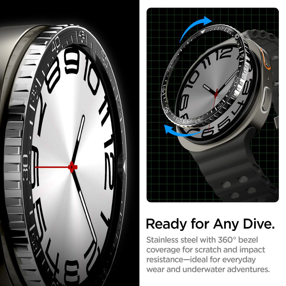 Cornice Protettiva Spigen Tune Diver per Samsung Galaxy Watch8 44mm, Nera