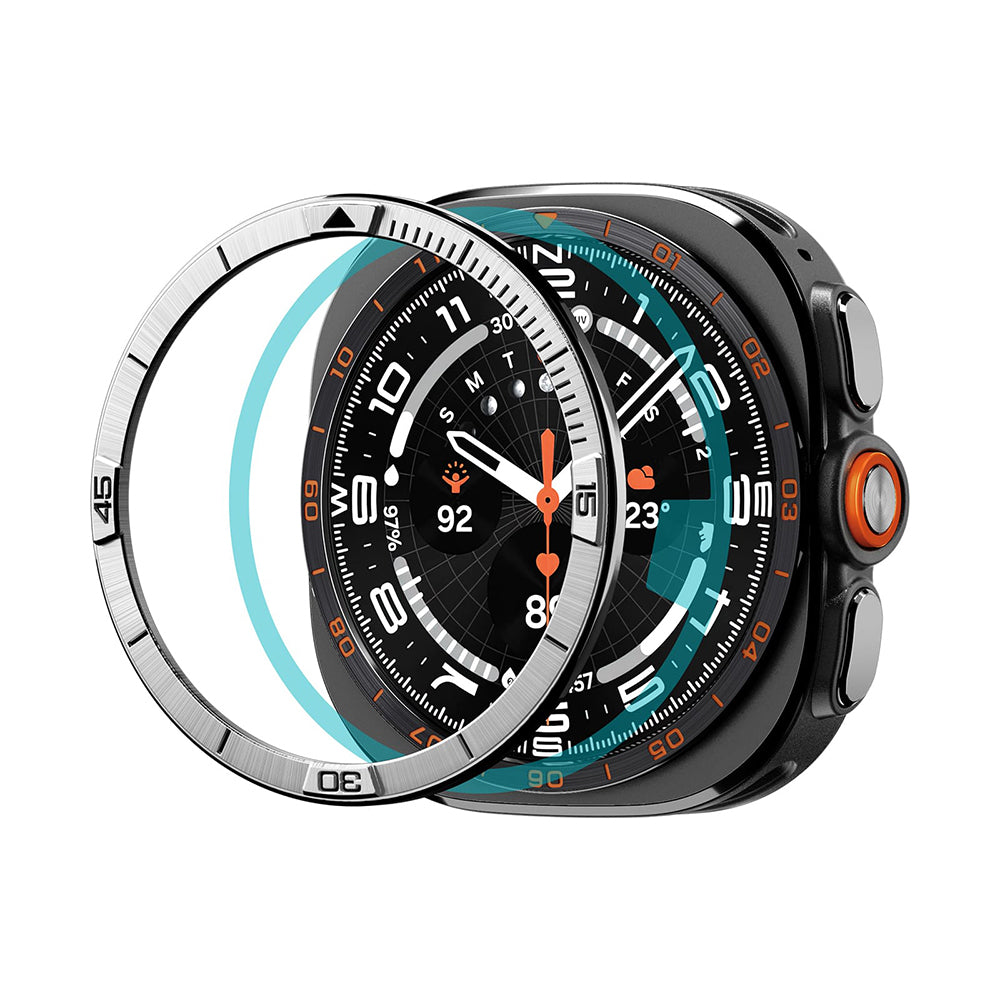 Cornice Protettiva Spigen Tune Pilot per Samsung Galaxy Watch Ultra2, Argento ACS11616