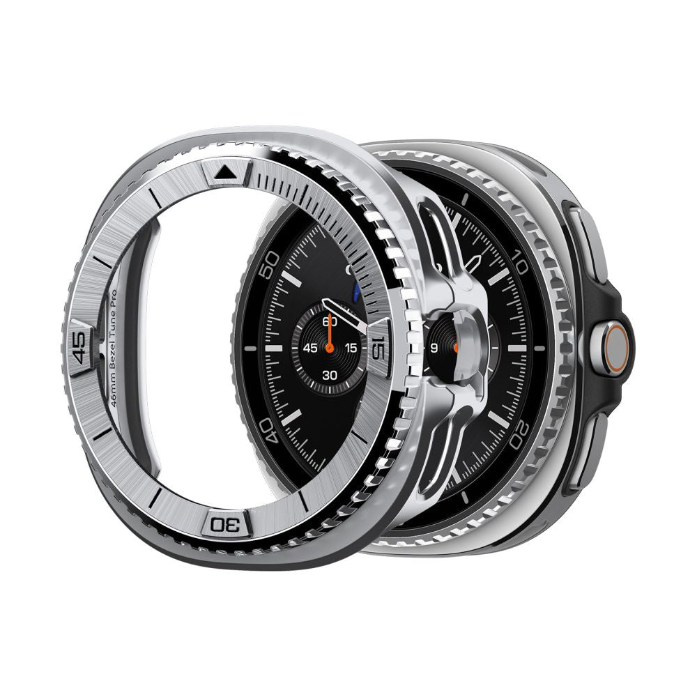 Cornice di Protezione Spigen Tune Pro Pilot per Samsung Galaxy Watch8 Classic, Argento ACS10017