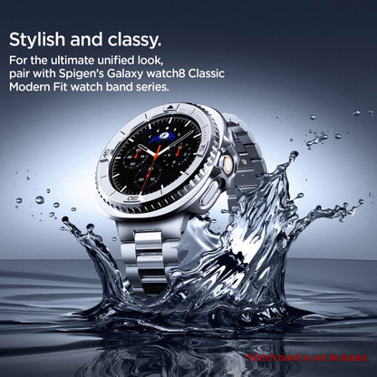 Cornice di Protezione Spigen Tune Pro Pilot per Samsung Galaxy Watch8 Classic, Argento ACS10017