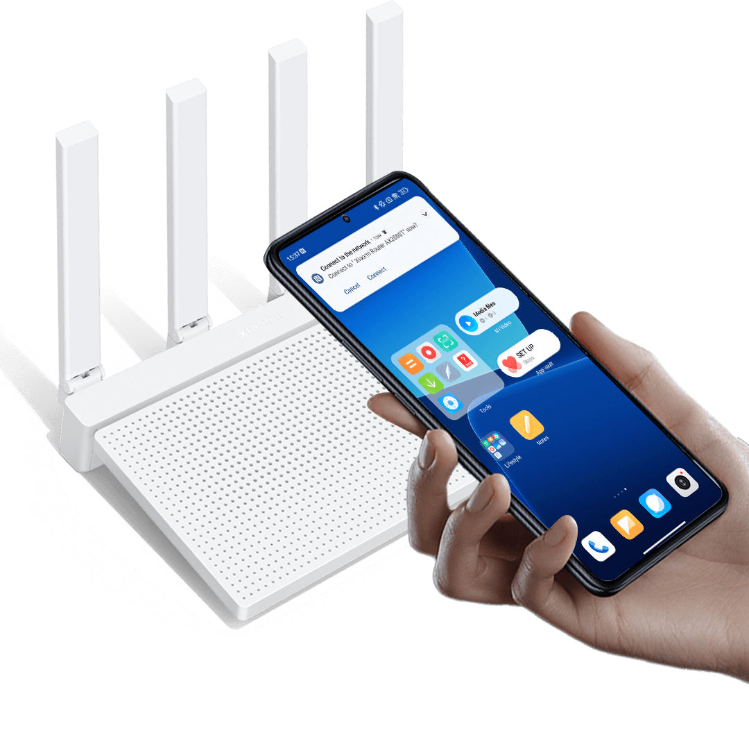 Router wireless Xiaomi AX3000T, Dual Band, Wi-Fi 6, bianco DVB4423GL 