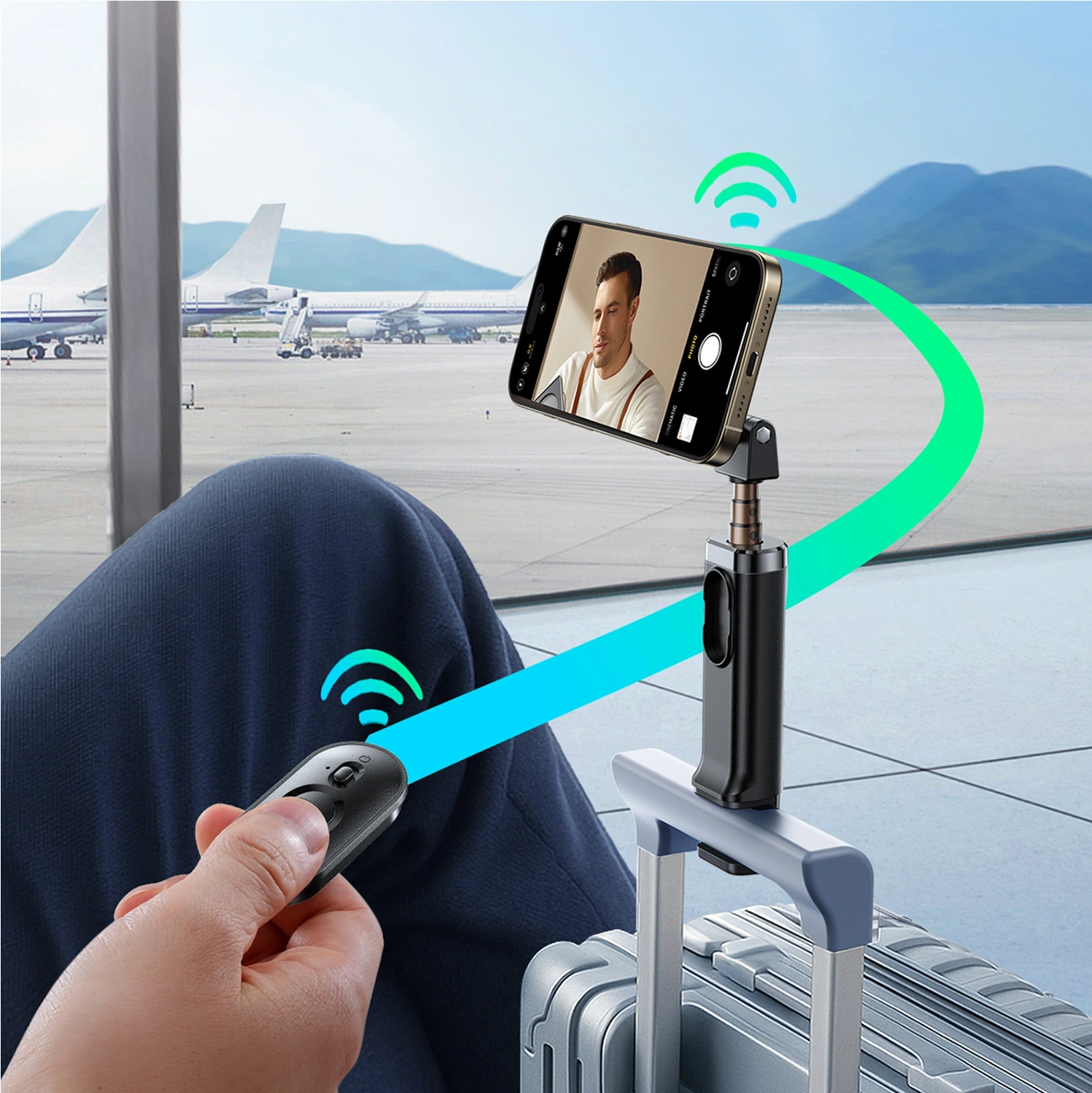 Bluetooth Selfie Stick Joyroom JR-ZS509, Universal, Black
