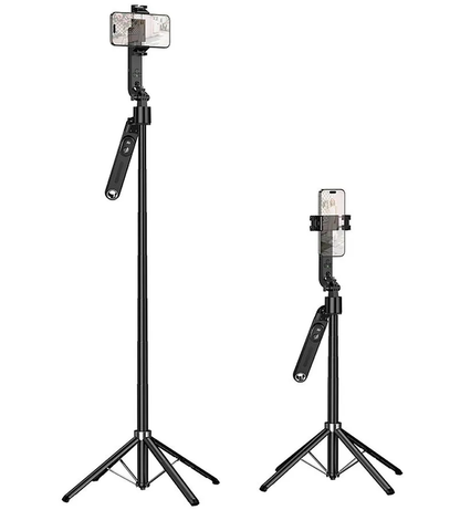 Selfie Stick Bluetooth HOCO K32 Face Tracking, 4.5 pollici - 7 pollici, Nero