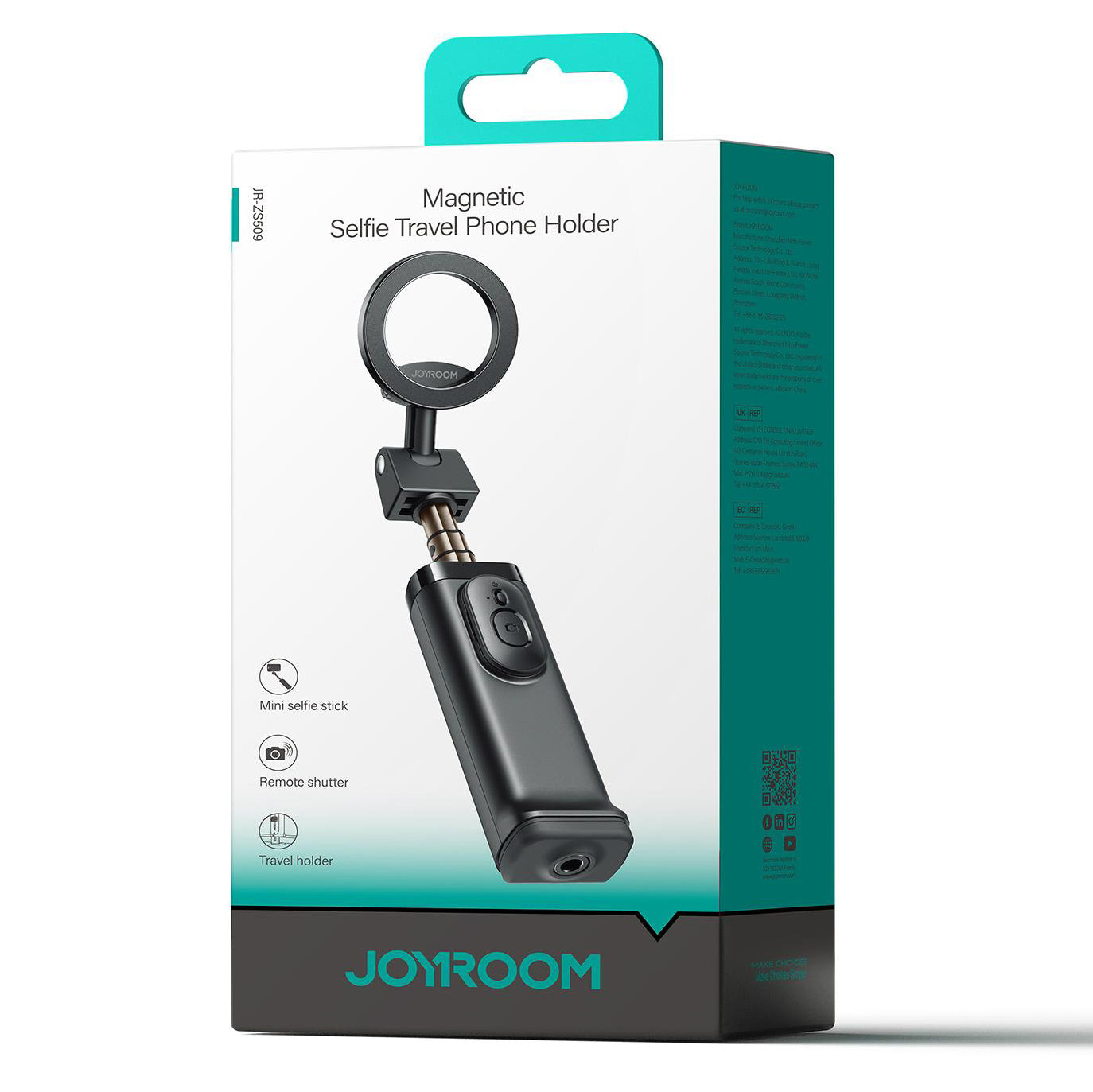 Selfie Stick Bluetooth Joyroom JR-ZS509, Universale, Nero