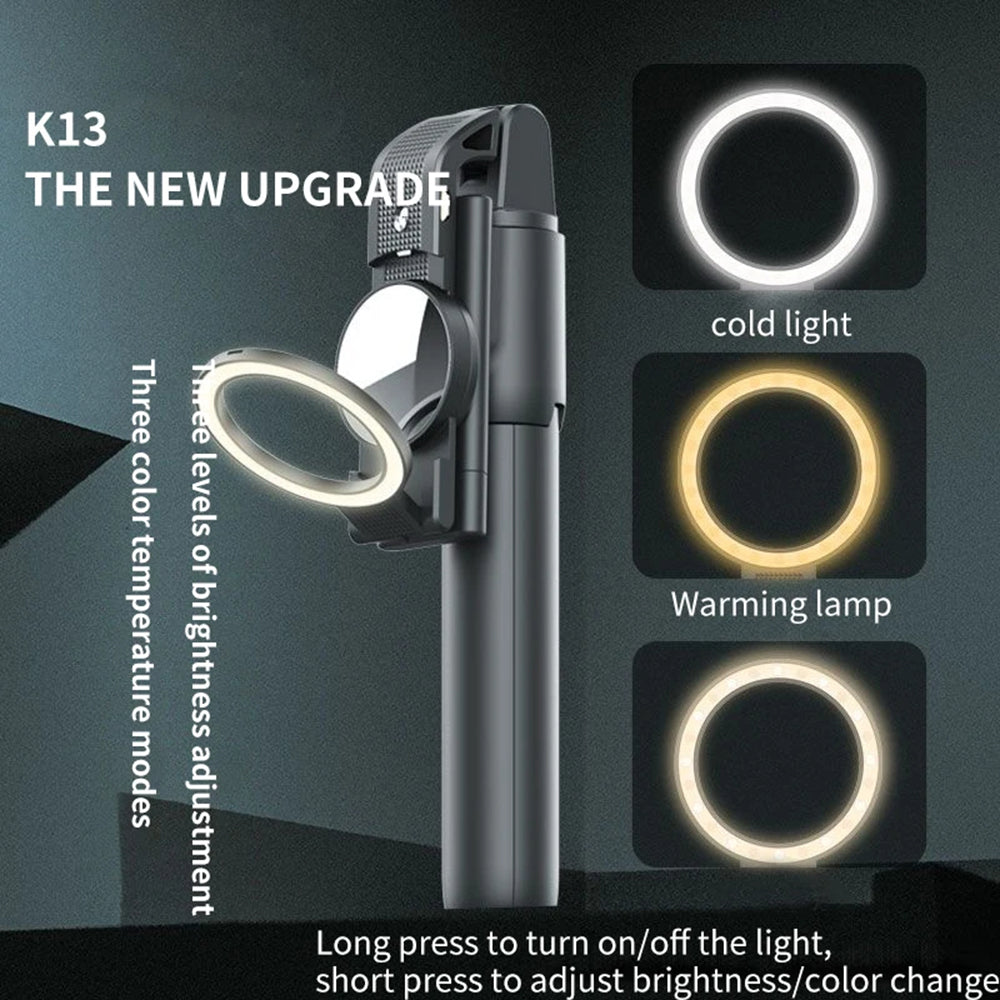 Selfie Stick Bluetooth Techsuit K13, Universal, Black