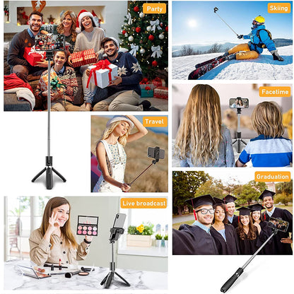 Selfie Stick Bluetooth Techsuit L02, Universale, Nero