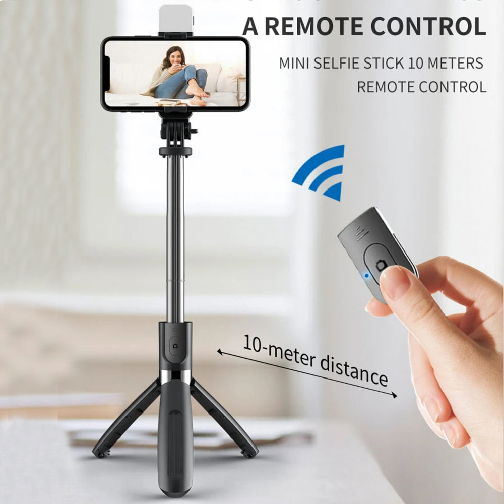 Selfie Stick Bluetooth Techsuit L02s, Universale, Nero