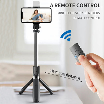 Selfie Stick Bluetooth Techsuit L02s, Universale, Nero